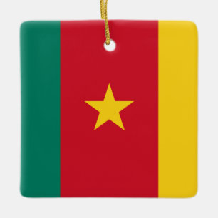 Ornement En Céramique Drapeau du Cameroun