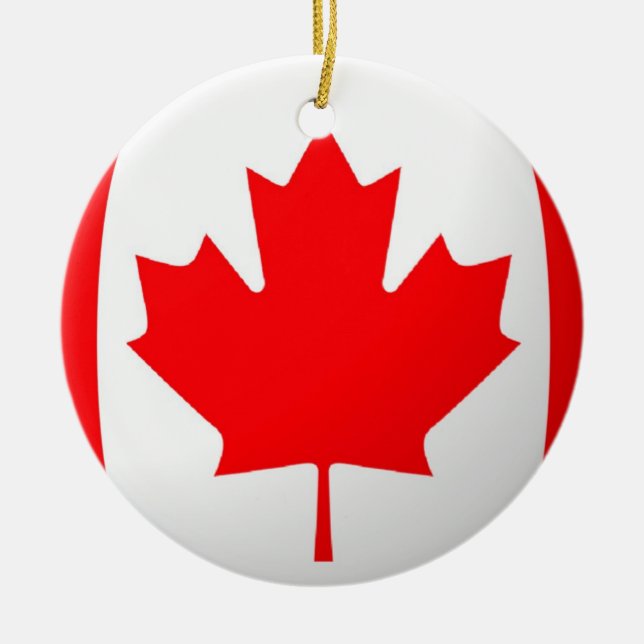 Ornement En Céramique Drapeau du Canada (Devant)