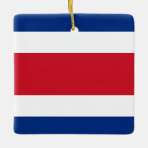Ornement En Céramique Drapeau du Costa Rica