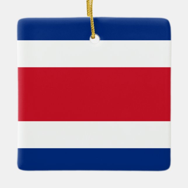 Ornement En Céramique Drapeau du Costa Rica (Devant)