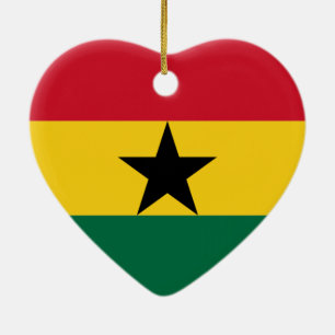 Ornement En Céramique Drapeau du Ghana