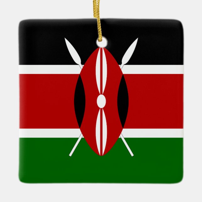 Ornement En Céramique Drapeau du Kenya (Devant)