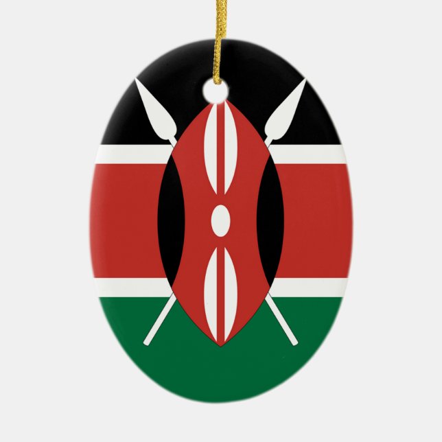 Ornement En Céramique Drapeau du Kenya (Devant)