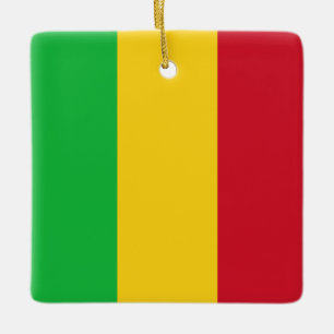 Ornement En Céramique Drapeau du Mali