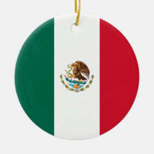 Ornement En Céramique Drapeau du Mexique