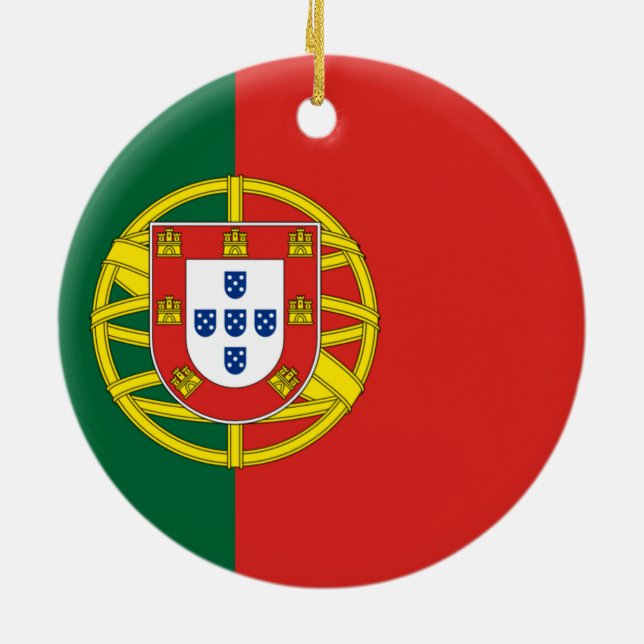 Ornement En Céramique Drapeau du Portugal (Dos)