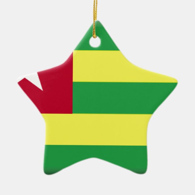 Ornement En Céramique Drapeau du Togo (Devant)