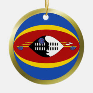 Ornement En Céramique Drapeau Eswatini
