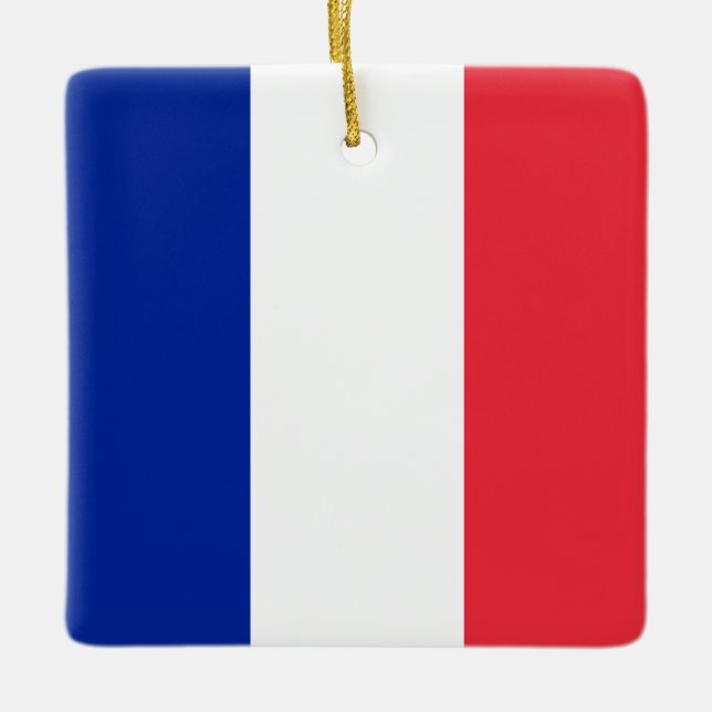 Ornement En Céramique Drapeau français (Devant)