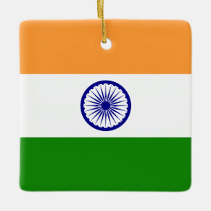 Ornement En Céramique Drapeau indien