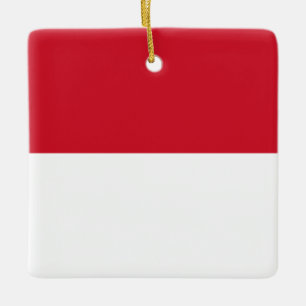 Ornement En Céramique Drapeau indonésien