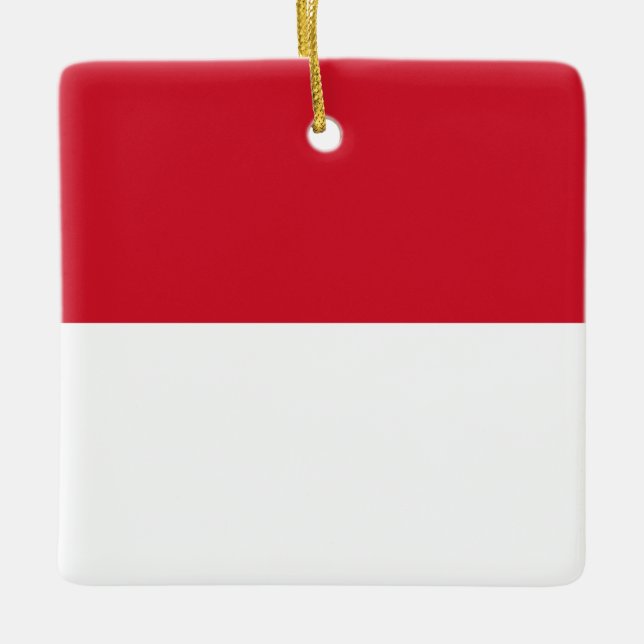 Ornement En Céramique Drapeau indonésien (Devant)