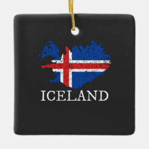 Ornement En Céramique Drapeau Islande