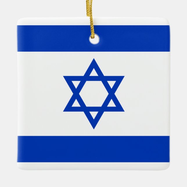 Ornement En Céramique Drapeau Israël (Devant)