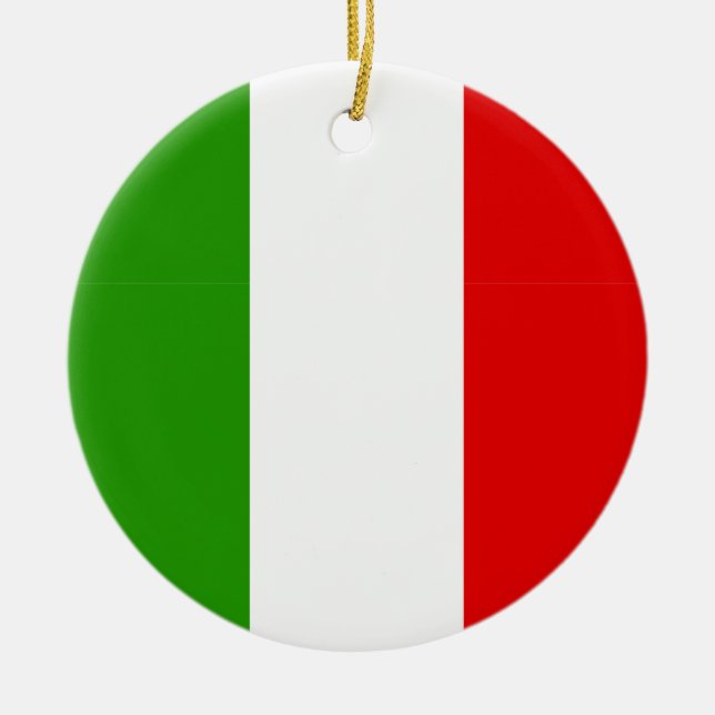 Ornement En Céramique Drapeau italien (Devant)