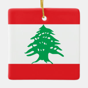 Ornement En Céramique Drapeau libanais