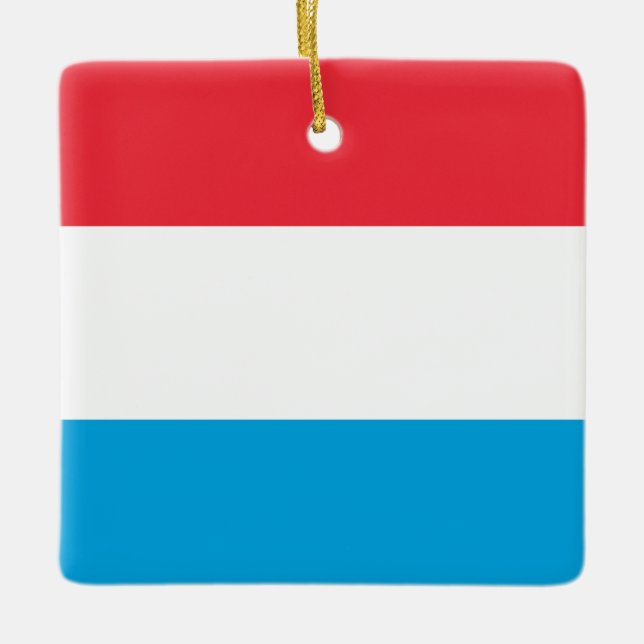 Ornement En Céramique Drapeau Luxembourg (Devant)