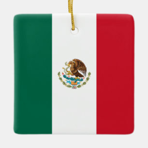 Ornement En Céramique Drapeau mexicain