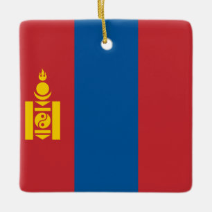 Ornement En Céramique Drapeau mongol