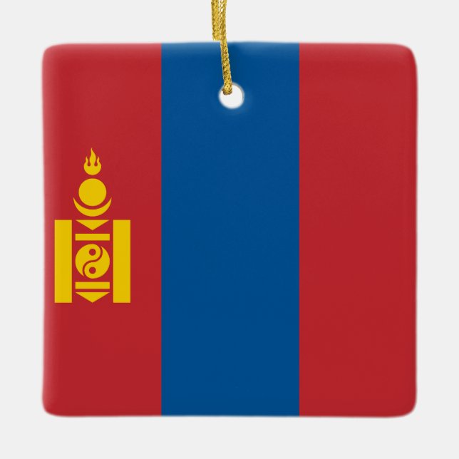 Ornement En Céramique Drapeau mongol (Devant)
