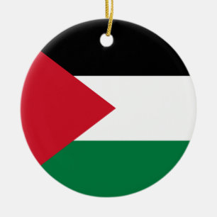 Ornement En Céramique Drapeau palestinien