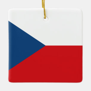 Ornement En Céramique Drapeau République tchèque