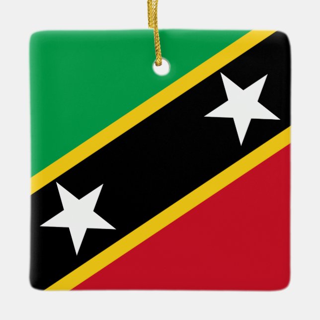 Ornement En Céramique Drapeau Saint-Kitts-et-Nevis (Devant)
