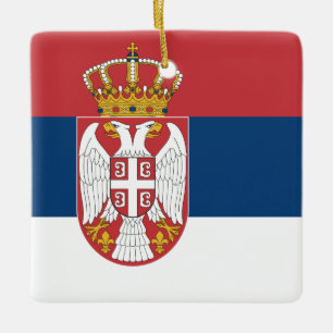Ornement En Céramique Drapeau serbe