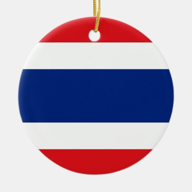 Ornement En Céramique Drapeau Thaïlande (Devant)