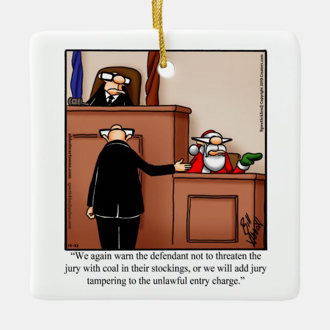 Ornement En Céramique Drôle cadeau personnalisé de Noël (Devant)