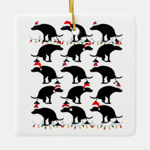 Ornement En Céramique Drôle Chien foutu de Noël