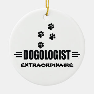 Ornement En Céramique Drôle des chiens