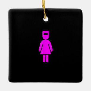 Ornement En Céramique Drôle Femme Femme Lady Femme Souder Masque