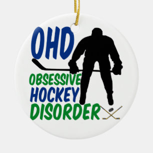 Ornement En Céramique Drôle Hockey