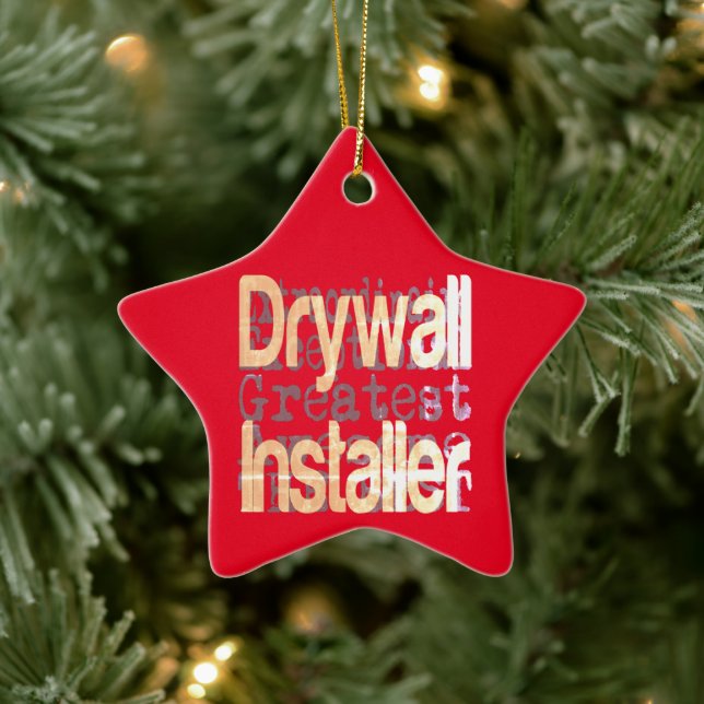 Ornement En Céramique Drywall Installer Extraordinaire (Arbre)