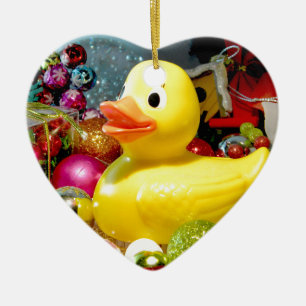 Ornement En Céramique Ducky Christmas I