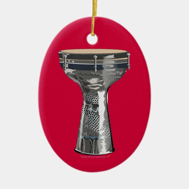 Ornement En Céramique Dumbek Doumbek Darbuka Darabuka Drum Custom (Devant)