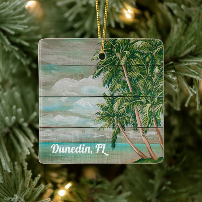 Ornement En Céramique Dunedin, FL Christmas (Arbre)