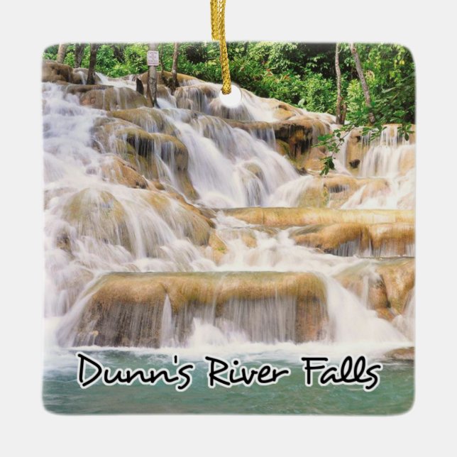 Ornement En Céramique Dunn's River Falls Jamaïque closeup (Devant)