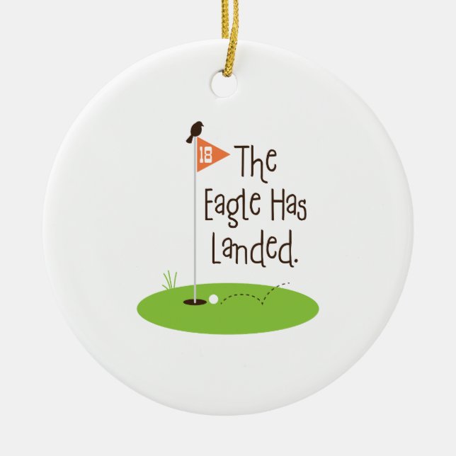 Ornement En Céramique Eagle a débarqué (Devant)