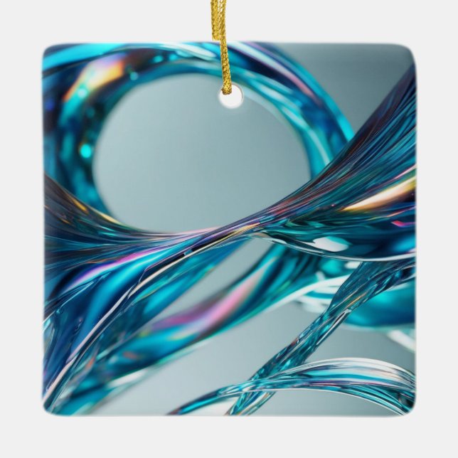 Ornement En Céramique Eau de verre flottant (Devant)