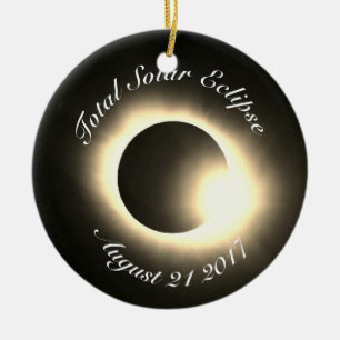 Ornement En Céramique Éclipse solaire totale 2017