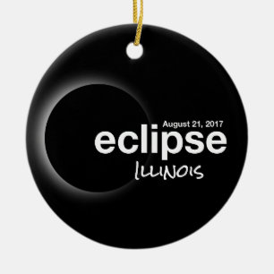 Ornement En Céramique Éclipse solaire totale 2017 - Illinois