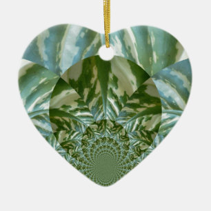 Ornement En Céramique Eco Green Camo Kaleidoscope Art Design d'impressio