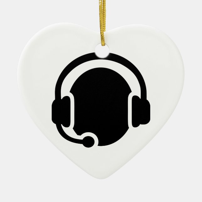 Ornement En Céramique Écouteurs de casque (Devant)