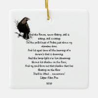 Edgar Allen Poe Citation Aquarelle Corbeau Oiseau