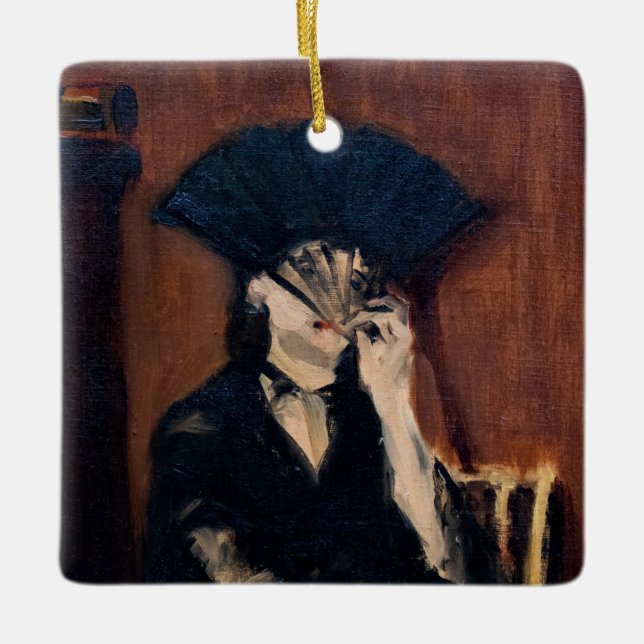 Ornement En Céramique Edouard Manet - Berthe Morisot avec ventilateur (Devant)