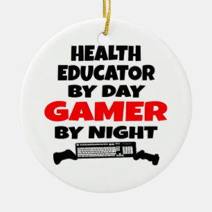 Ornement En Céramique Éducateur en santé Gamer