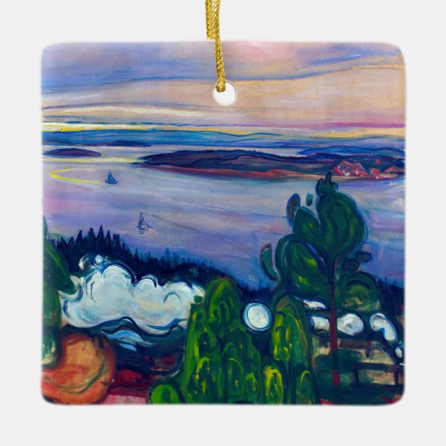 Ornement En Céramique Edvard Munch - Fumée de train (Devant)