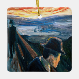 Ornement En Céramique Edvard Munch - Maladie d'humeur au coucher du sole